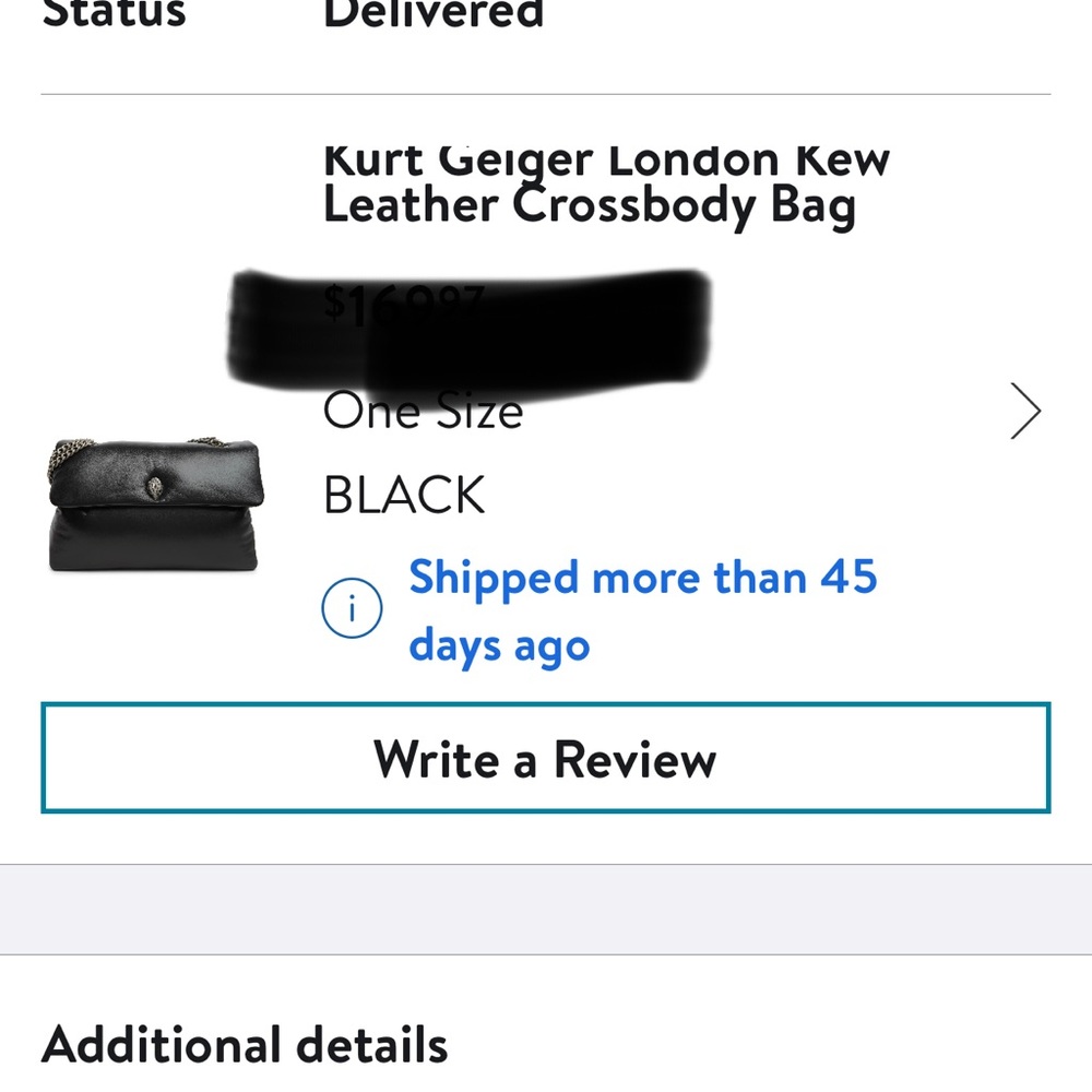 Kurt Geiger Black Kew Bag